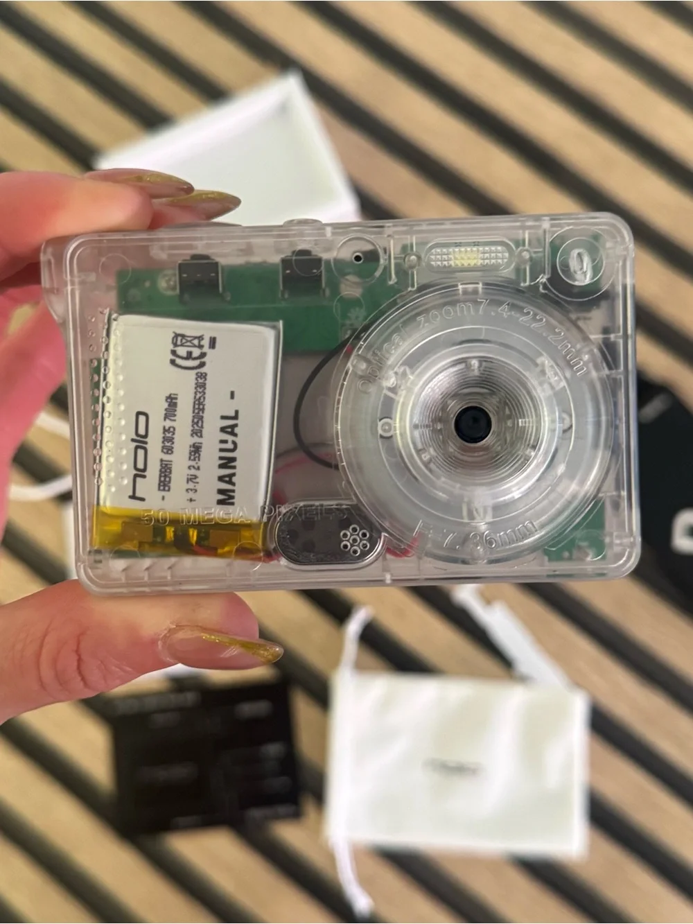 Manual HOLO Transparent 4k Mini Digital Camera Bundle original packaging bundle